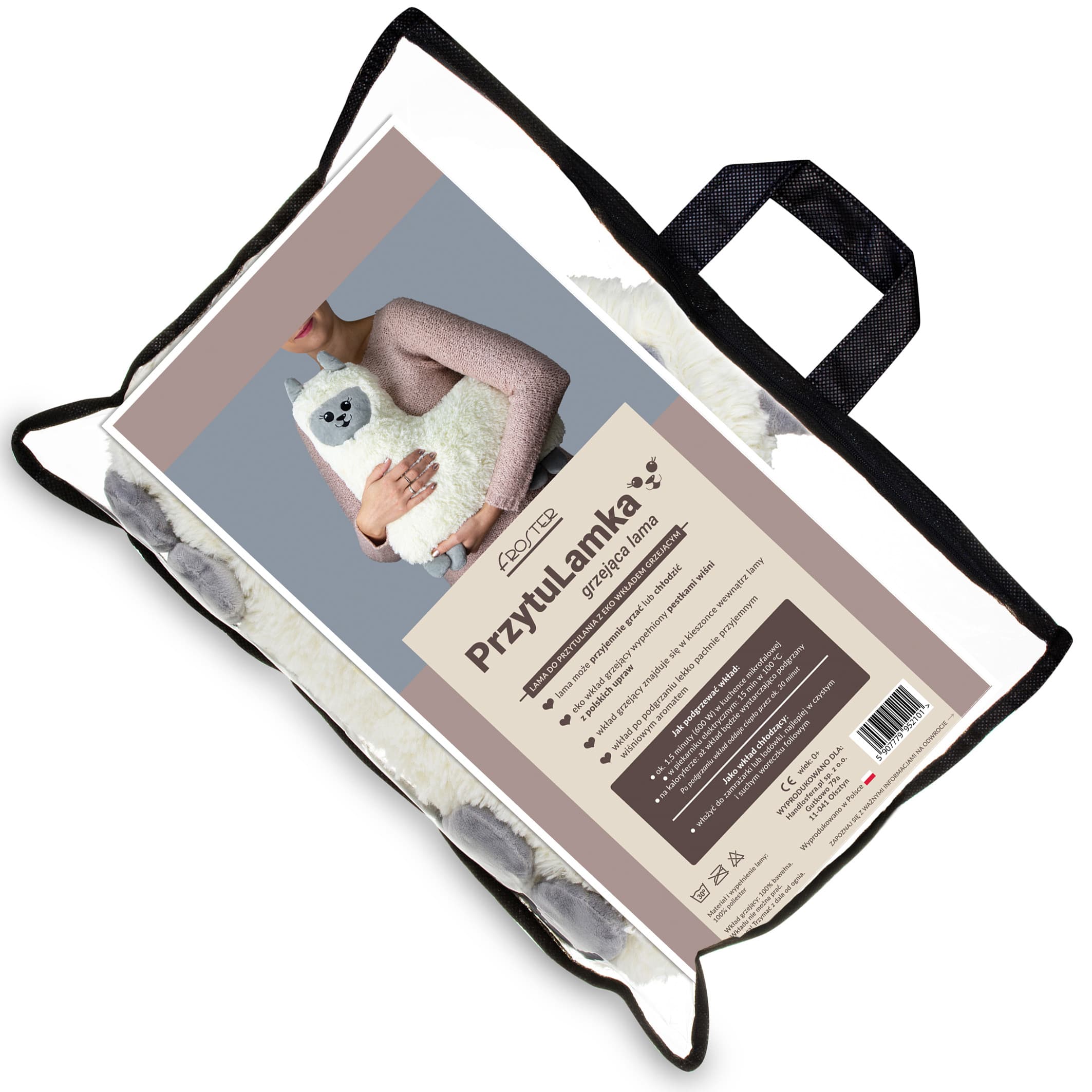 PrzytuLamka Grzejąca Lama termofor pluszowy alpaka